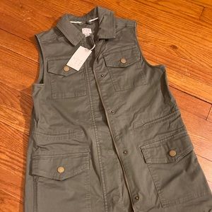 Target Women’s Olive Green Utility Vest w/ Zip, Pockets, Size XS (New)